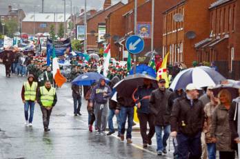 Section of the Anti-internment march in Belfast 10th August 2014