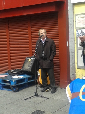 Jim Connolly Heron, great grandson of James Connolly and a long-time campaigner about Moore St.
